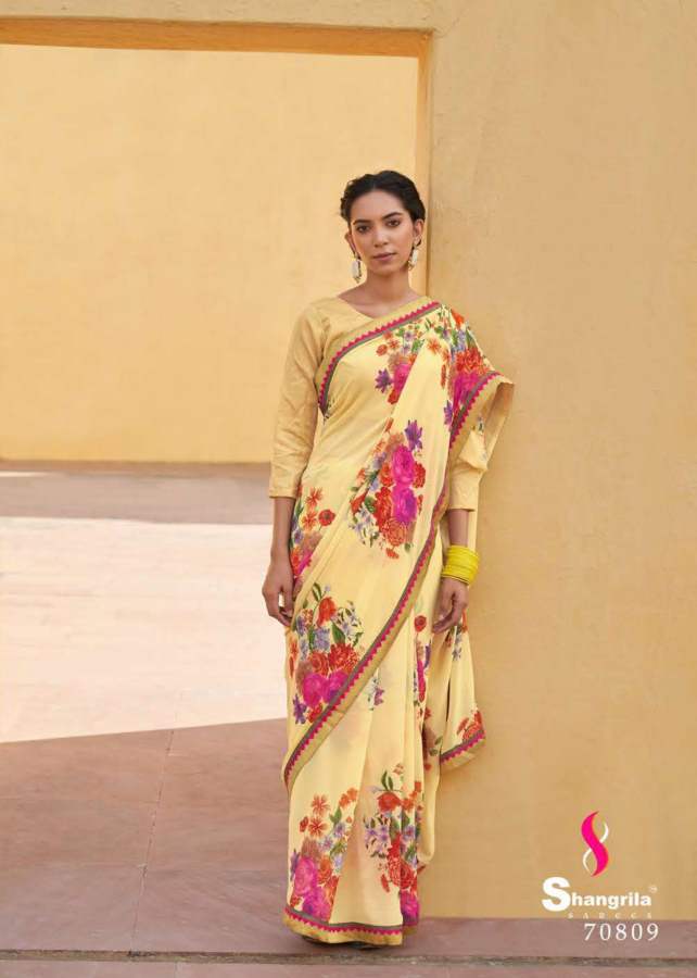 Shangrila Inox 16 Casual Daily Wear Printed Georgette Saree Collection